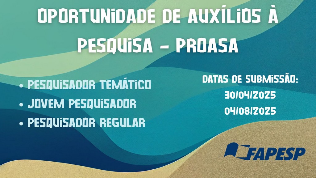 bolsa Fapesp abril agosto 2025